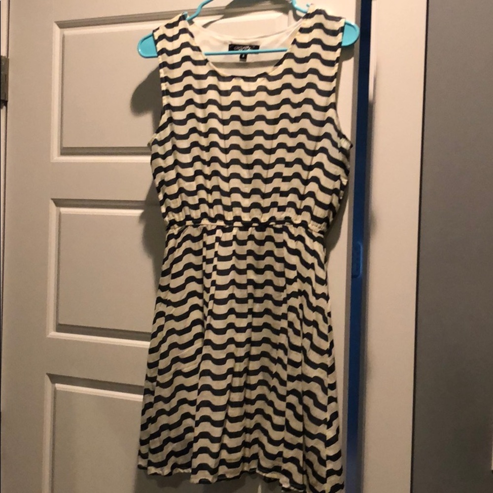 Cute daytime navy and and white dress